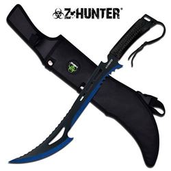 NEW Z-HUNTER MACHETE SLASHER SWORD (BLUE EDGE)