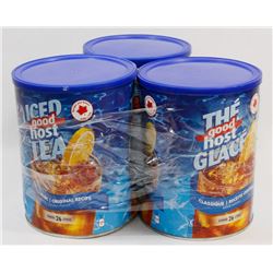 THREE TUBS OF ICED TEA DRINK CRYSTALS