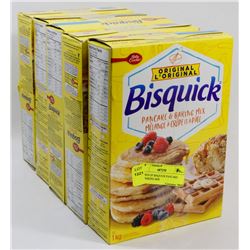 5 BOXES OF BISQUICK PANCAKE AND BAKING MIX.