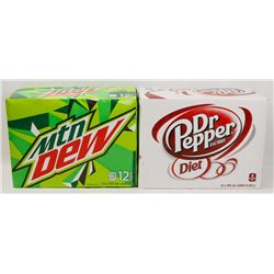12 PACK CASE OF MTN DEW SOLD WITH 12 PACK CASE OF