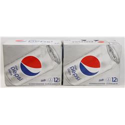 TWO 12 PACK CASES OF DIET PEPSI