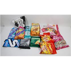 BAG OF ASSORTED GUM AND CANDY.