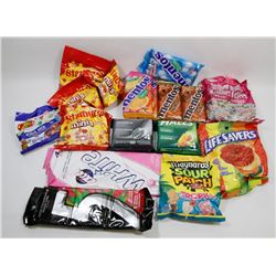 BAG OF ASSORTED GUM, CANDY AND CHOCOLATE.