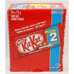 BOX OF KIT-KAT 2-PACK CHOCOLATE BARS.