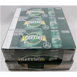 BOX OF PERRIER CARBONATED NATURAL SPRING WATER