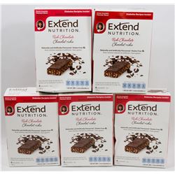 5 BOXES OF EXTEND NUTRITION BARS.