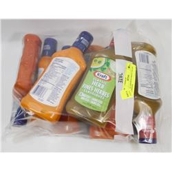 BAG OF ASSORTED KRAFT SALAD DRESSINGS.