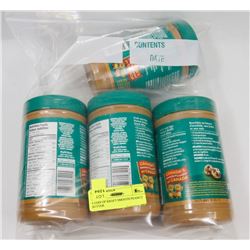 4 JARS OF KRAFT SMOOTH PEANUT BUTTER.