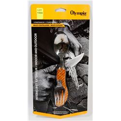 NEW! OLYMPIA EDGE 5 IN 1 SURVIVAL MULTI CUTLERY