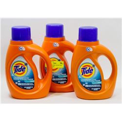 3 BOTTLES OF TIDE COLDWATER CLEAN LAUNDRY
