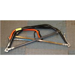LOT OF THREE BOW SAWS
