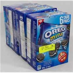 LOT OF 4 BOXES OF OREO MINIS.