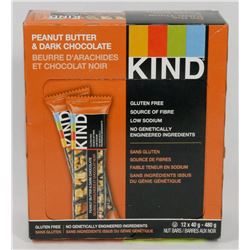 BOX OF KIND PEANUT BUTTER AND DARK CHOCOLATE BARS