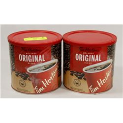 LOT OF 2 TIM HORTONS ORIGINAL FINE GRIND COFFEE