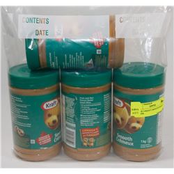 LOT OF 4 KRAFT SMOOTH PEANUT BUTTER.