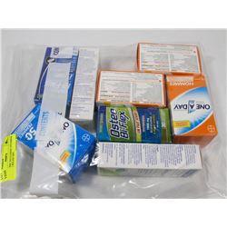 BAG OF MISC INCLUDING VITAMINS AND PAIN RELIEF GEL