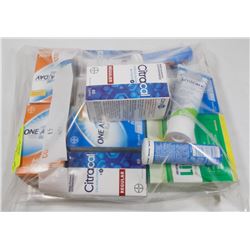 BAG OF MISC INCLUDING VITAMINS AND PAIN RELIEF GEL