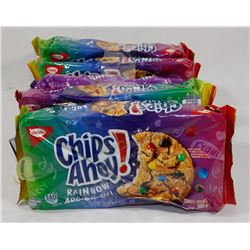 LOT OF 4 CHIPS AHOY RAINBOW & 1 CHOCOLATE CHIPS