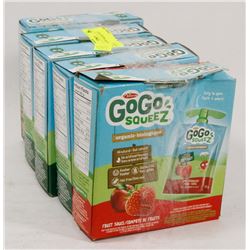LOT OF 5 GOGO SQUEEZ FRUIT SAUCE