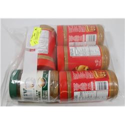 LOT OF 4 KRAFT CRUNCHY & 1 SMOOTH PEANUT BUTTER.