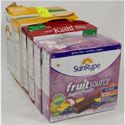 LOT OF 6 ASST GRANOLA & FRUIT BARS