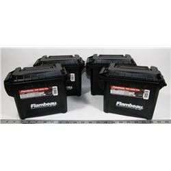 LOT OF 4 FLAMBEAU MINI AMMO CANS.