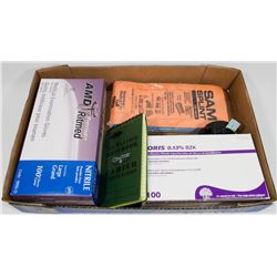 FLAT OF ASSORTED INCLUDING MEDICAL GLOVES LARGE,