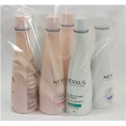 BAG OF ASSORTED NEXXUS SHAMPOO AND CONDITIONER.