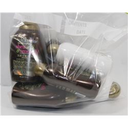BAG OF ASSORTED OGX SHAMPOO AND CONDITIONERS.