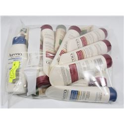 BAG OF AVEENO ASSORTED LOTIONS.