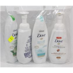 4 ASSORTED BOTTLES OF BODY WASH