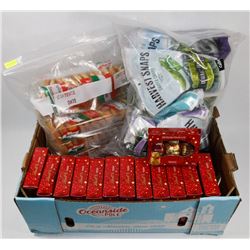 BOX OF LINDT TEDDY MILK CHOCOLATES, LADY FINGERS,