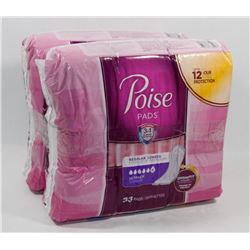 2 PACKS OF 33 POISE PADS REGULAR LENGTH