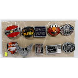 LOT OF 10 ASSORTED POP CULTURE BELT BUCKLES