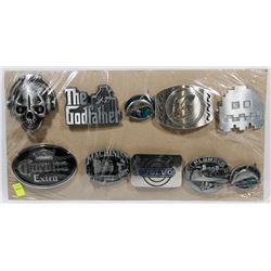 LOT OF 10 ASSORTED POP CULTURE BELT BUCKLES