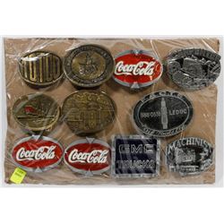 LOT OF 10 ASSORTED POP CULTURE BELT BUCKLES