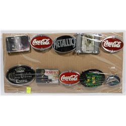 LOT OF 10 ASSORTED POP CULTURE BELT BUCKLES