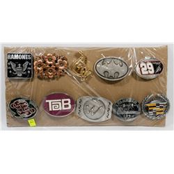 LOT OF 10 ASSORTED POP CULTURE BELT BUCKLES