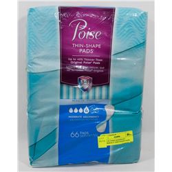 PACK OF POISE MODERATE ABSORBENCY THIN-SHAPE PADS