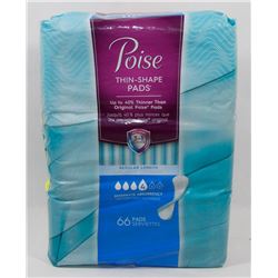 PACK OF POISE MODERATE ABSORBENCY THIN SHAPE PADS
