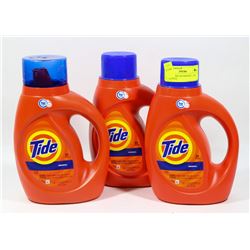 LOT OF 3 TIDE DETERGENT. 1.09L PER BOTTLE.