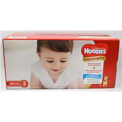 HUGGIES LITTLE SNUGGLERS SIZE 3 BOX OF 88.