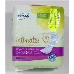 PACK OF TENA LONG LENGTH HEAVY INTIMATE PADS.