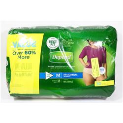 PACK OF MEDIUM SIZE MAXIMUM ABSORBENCY DEPEND