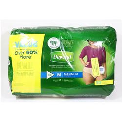 PACK OF MEDIUM SIZE MAXIMUM ABSORBENCY DEPEND