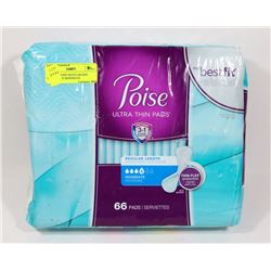 PACK OF POISE REGULAR SIZE ULTRA THIN MODERATE