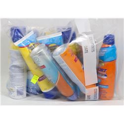 BAG OF ASSORTED SUN SCREEN