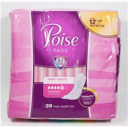 39 PACK OF POISE PADS LONG LENGTH