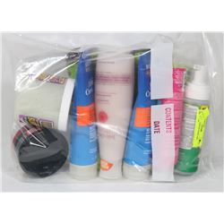 BAG OF ASSORTED HAIRCARE PRODUCTS.