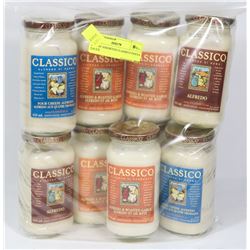 BAG OF ASSORTED CLASSICO PASTA SAUCE.